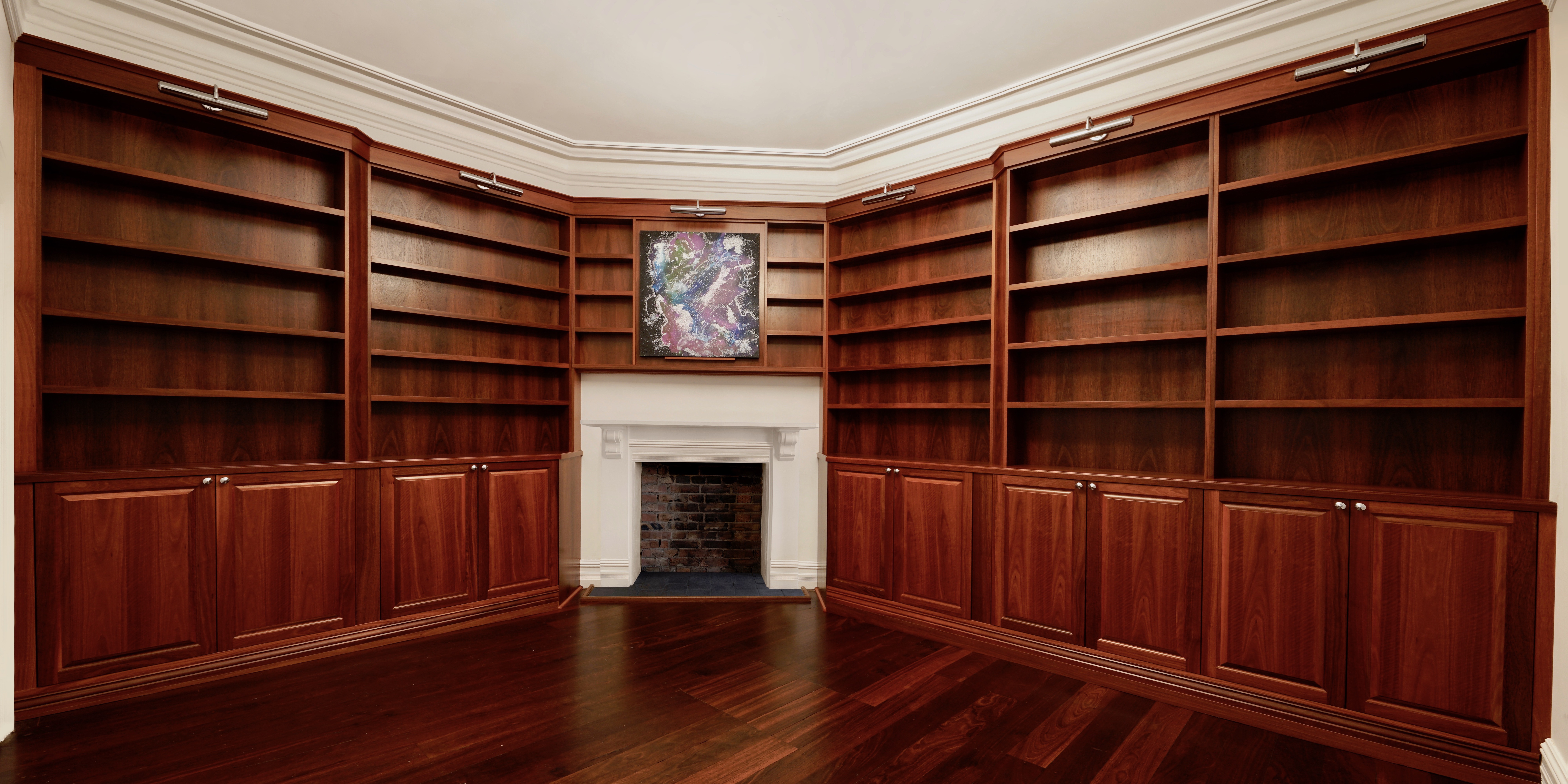 Custom Cabinets Perth | Built in bookshelves | Bookcases with ladders